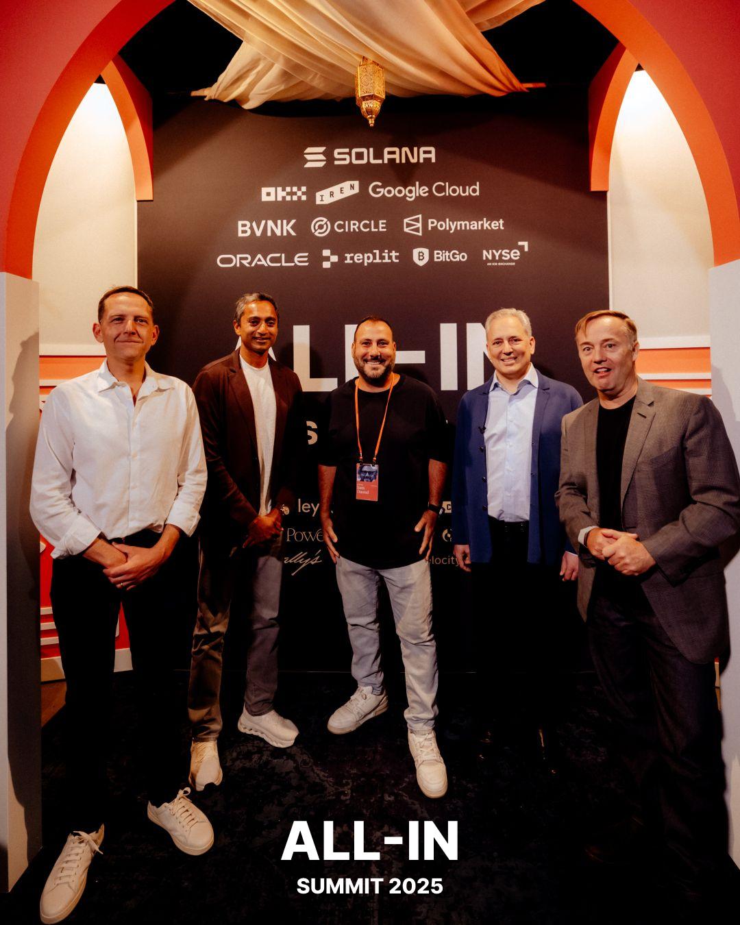 With the All-In hosts · Summit 2025