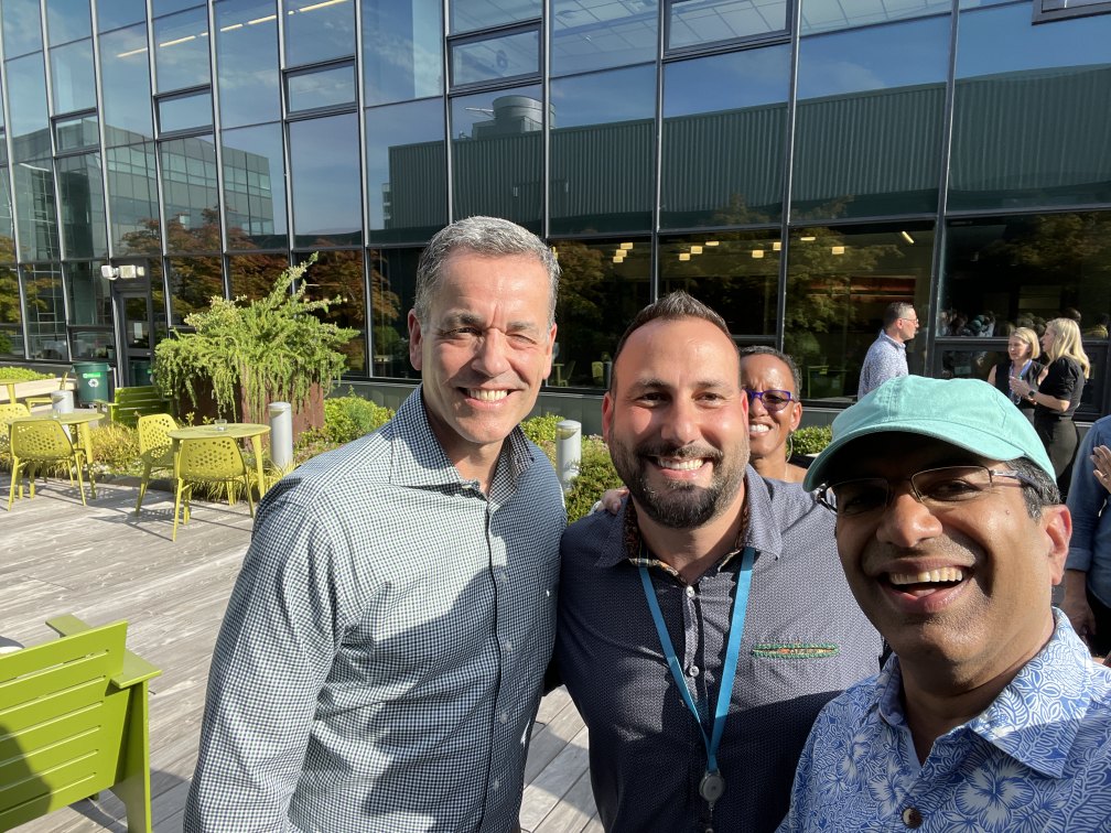 Sam Daoud with Doug Herrington and Amazon colleagues